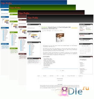 Exclusive DLE Template: Tips-Pedia.Com Theme – 4 Colors In One Theme